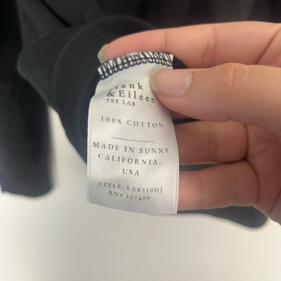 Frank & Eileen - PATRICK Popover Henley in black size medium flaw - Picture 7 of 8